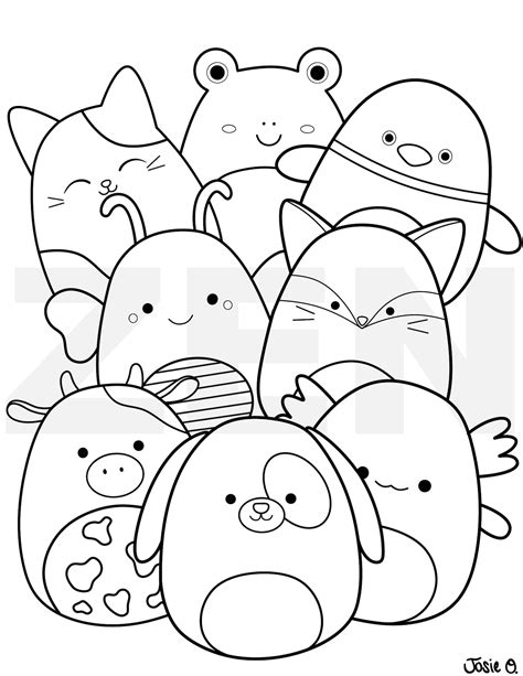 Printable Squishmallow Coloring Pages